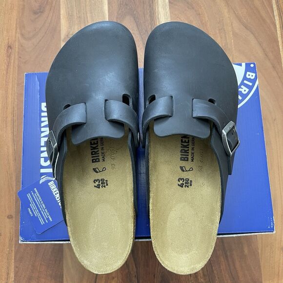 Birkenstock Boston Oiled Leather Black 0059461 | Regular Fit 43 | Men\'s 10 NEW main image 6